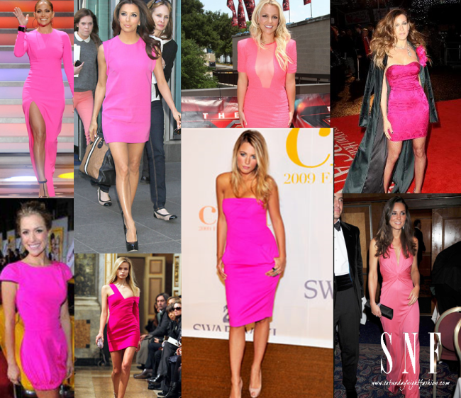 Celebrities in Pink Dresses